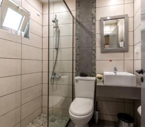 Koupelna v ubytování Dedalos Hotel