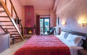 Postel nebo postele na pokoji v ubytování Hotel Oreades
