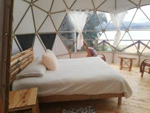 A bed or beds in a room at Glamping Chinu