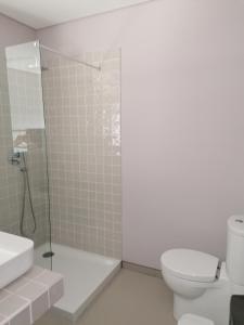 ゴンドマールにあるGreen Villas Douroのバスルーム(トイレ、シャワー、シンク付)