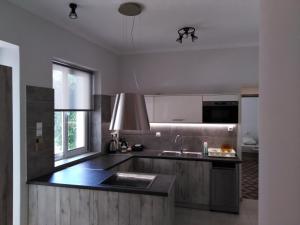 Virtuvė arba virtuvėlė apgyvendinimo įstaigoje Piraeus Suite~Ermioni Villas