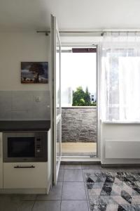 Kuchyň nebo kuchyňský kout v ubytování Apartman Nikola Trojanovice