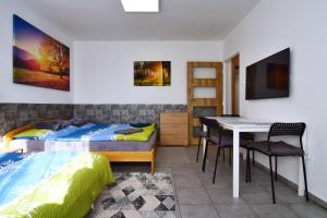 Postel nebo postele na pokoji v ubytování Apartman Nikola Trojanovice