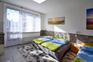 Postel nebo postele na pokoji v ubytování Apartman Nikola Trojanovice