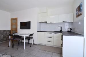 Kuchyň nebo kuchyňský kout v ubytování Apartman Nikola Trojanovice