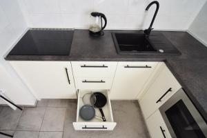 Kuchyň nebo kuchyňský kout v ubytování Apartman Nikola Trojanovice