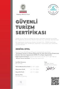 Certifikát, hodnocení, plakát nebo jiný dokument vystavený v ubytování Zeniva Hotel