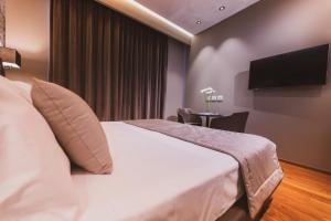 TV a/nebo společenská místnost v ubytování Callistos Hotel & Spa