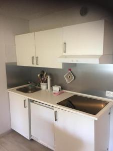 Kuchyň nebo kuchyňský kout v ubytování Bilocale residence LE VOLPI Marilleva 1400 + 9 fotografií