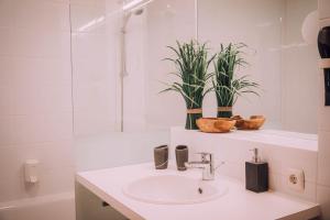 A bathroom at Apartment Auenfeld Widderstein