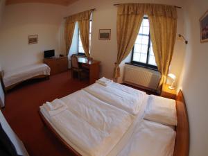 Postel nebo postele na pokoji v ubytování HOTEL CHATEAU ZAMEK CEJKOVICE