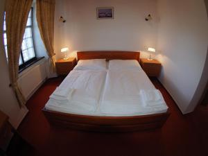 Postel nebo postele na pokoji v ubytování HOTEL CHATEAU ZAMEK CEJKOVICE