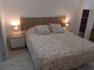 Posteľ alebo postele v izbe v ubytovaní MÁLAGA VELARDE cENTER