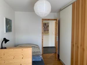 Tempat tidur dalam kamar di Apartment Kohlmeise