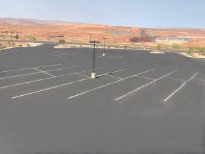 an empty parking lot in the desert at Wingate by Wyndham Page Lake Powell in Page