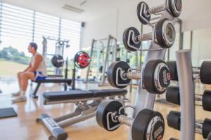 Fitness centrum a/nebo fitness zařízení v ubytování Hotel Terme Sveti Martin
