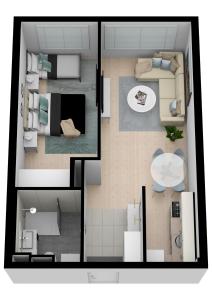 a rendering of a floor plan of a house at Apartmani Jahorina Olimpijska kuca in Jahorina