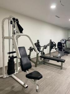 Fitness centrum a/nebo fitness zařízení v ubytování Hotel Kumiai Inn