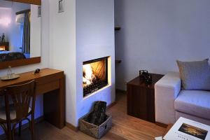 Predel za sedenje v nastanitvi Kerasies Guesthouse