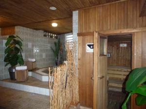 Baðherbergi á Hotel Des Neiges