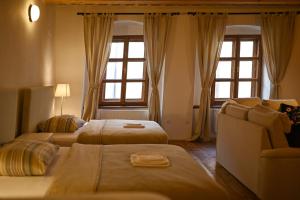 Postel nebo postele na pokoji v ubytování Bed&Bike Prachatice