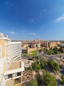 an aerial view of a city with a building at H10 Imperial Tarraco 4 Sup in Tarragona
