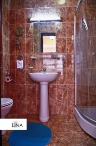 Koupelna v ubytování Lina Hotel