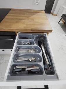 Kuchyňa alebo kuchynka v ubytovaní Apartament Ventus Business and Living 44