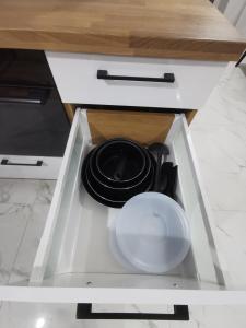 Kuchyňa alebo kuchynka v ubytovaní Apartament Ventus Business and Living 44