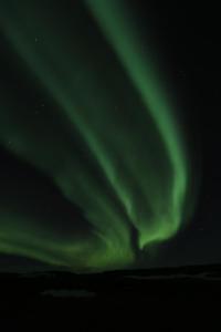 an image of the northern lights in the sky at Hotel Gullfoss in Haukadalur