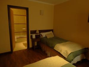 Una cama o camas en una habitación de Infinito Sur