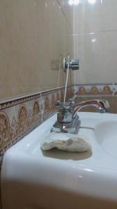 Koupelna v ubytování Casa Aldairis