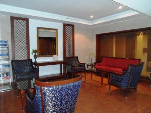 A seating area at Hotel Bhimas Paradise
