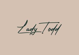 a handwritten inscription lady acid written in cursive fonts at Lady Todd in Sliema