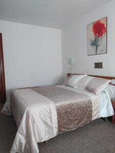 Postel nebo postele na pokoji v ubytování Hostal Palas