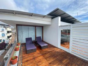 Balkón nebo terasa v ubytování Galapagos Sunset Hotel