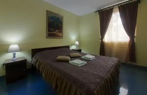 מיטה או מיטות בחדר ב-Smeštaj Franica