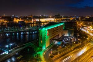 Udsigt til Wrocław eller udsigt til byen taget fra hotellet