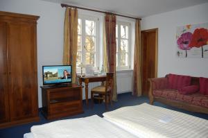 TV a/nebo společenská místnost v ubytování Hotel Königin Olga