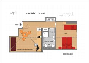 Půdorys ubytování APARTMÁNY NA VÝSLUNÍ