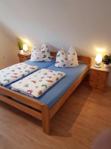 Ein Bett oder Betten in einem Zimmer der Unterkunft Haus Helgoland