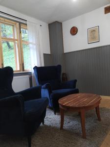 Predel za sedenje v nastanitvi 1950wisla Dom w górach