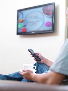 TV a/nebo společenská místnost v ubytování Fenix Inn