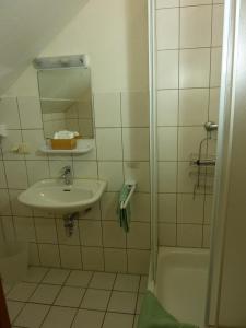 Koupelna v ubytování Dithmarscher Haus
