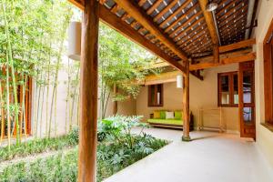 A porch or other outdoor area at Six Senses Qing Cheng Mountain