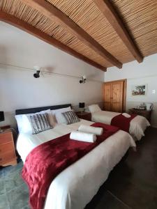 una camera da letto con due letti in una stanza di De Graaff Manor a Graaff-Reinet