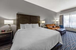 a hotel room with a large bed and a chair at Garner Oklahoma City - Quail Springs, an IHG Hotel in Oklahoma City