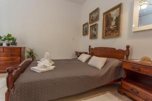 Historic center Hvar town- a few steps from the main square客房内的一张或多张床位