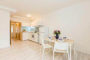 Kuchyň nebo kuchyňský kout v ubytování Apartmány Jedovary