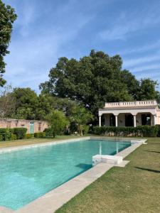 Bazén v ubytování Tree of Life Resort & Spa Varanasi nebo v jeho okolí